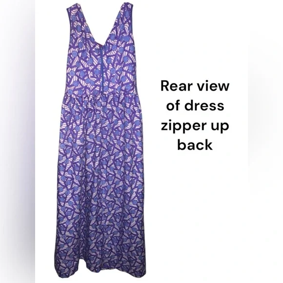 Vintage Avon hand sewn from pattern 60-70s patterned maxi dress size Small-Med - Picture 3 of 12